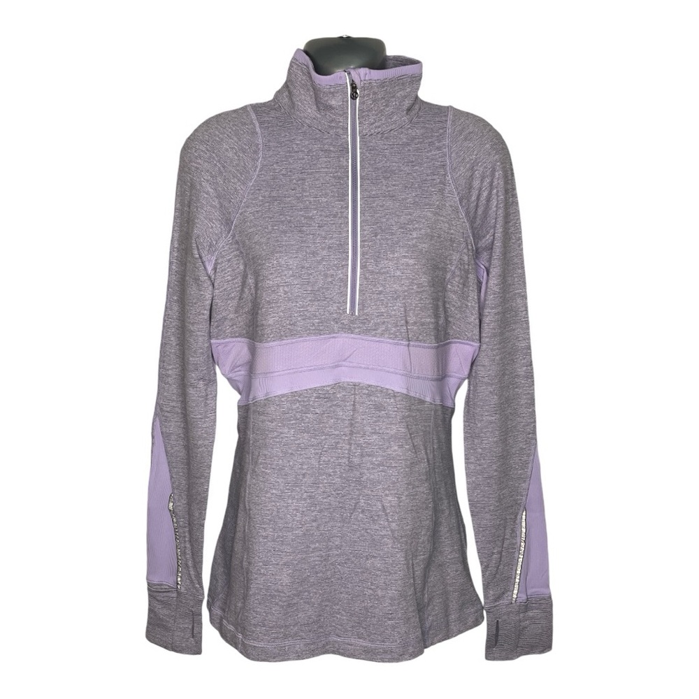 Lululemon Full Tilt Jacket Pullover Lilac Barbiecore Purple Wee Stripe, Size 10